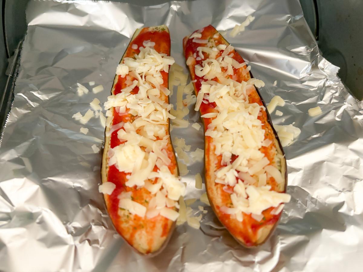 チーズをのせた状態