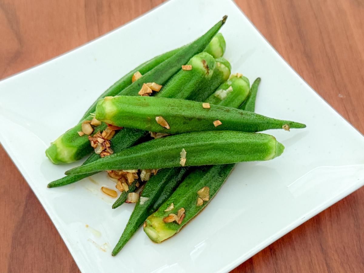 オクラのガーリックしょうゆ炒め 完成