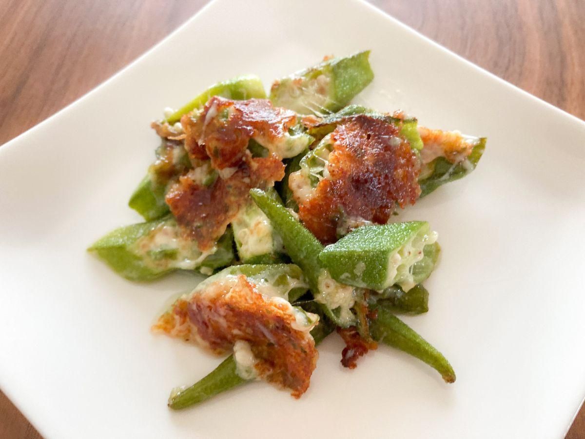 オクラのマヨチーズ焼き完成写真