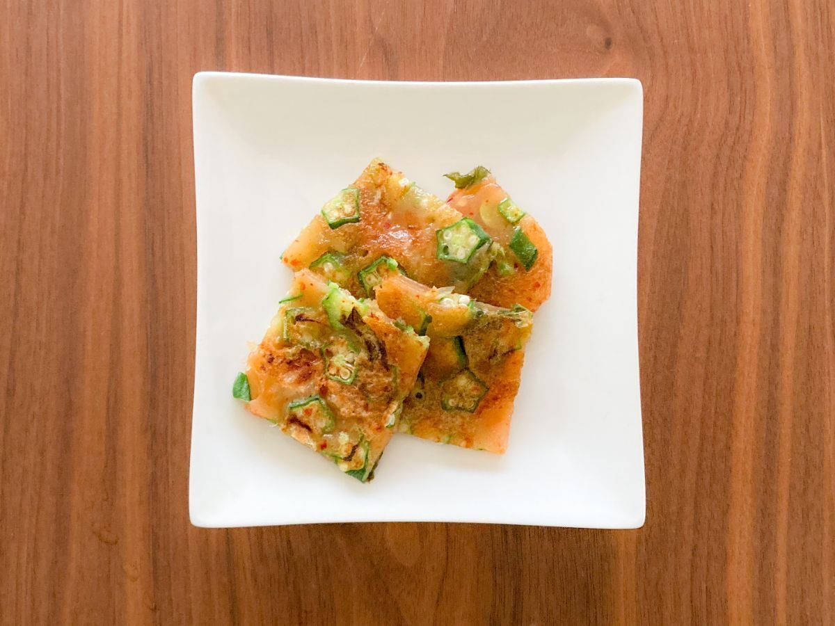 オクラチヂミの完成写真