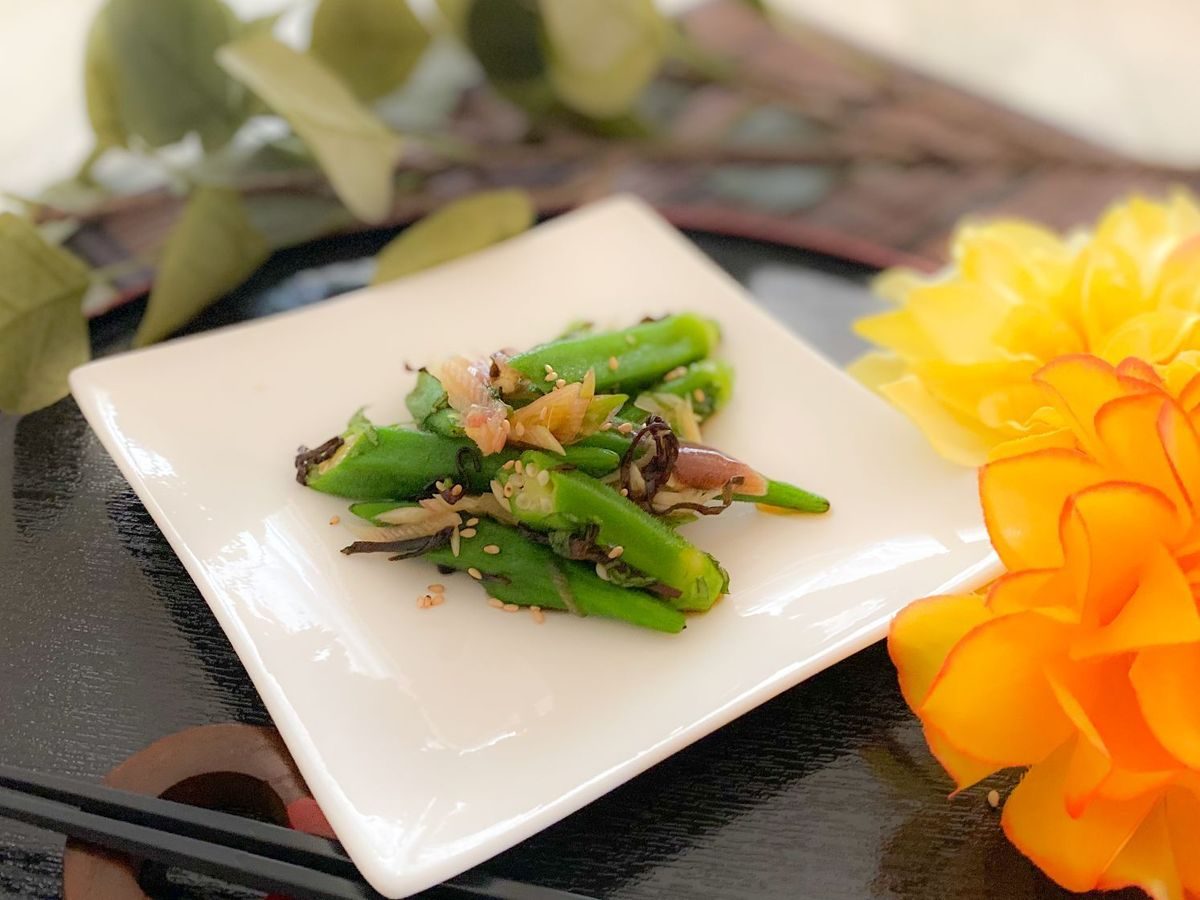 オクラと大葉の浅漬け完成写真