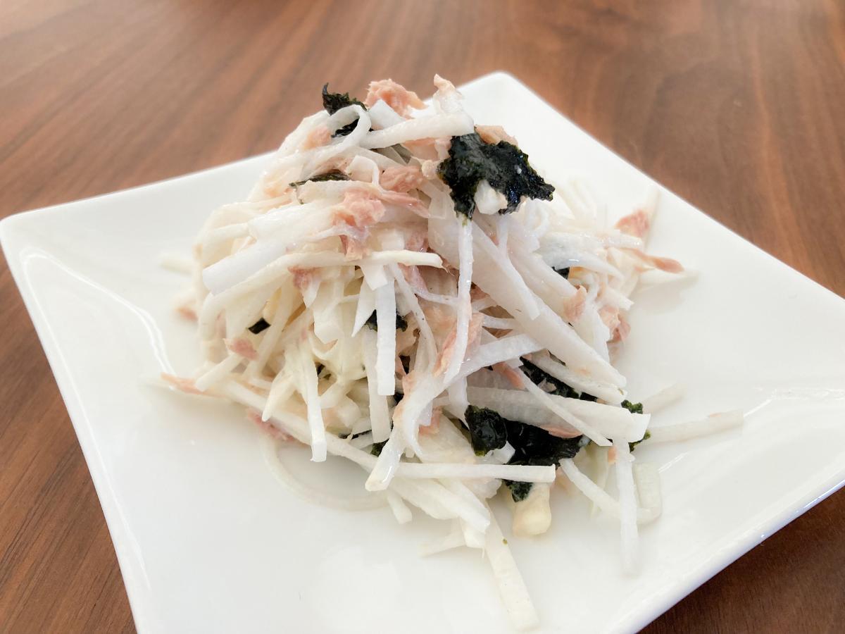 大根とツナ缶の海苔和え