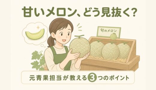 【保存版】失敗しないメロンの選び方｜元青果担当が教える甘い実を見抜く3つのポイント