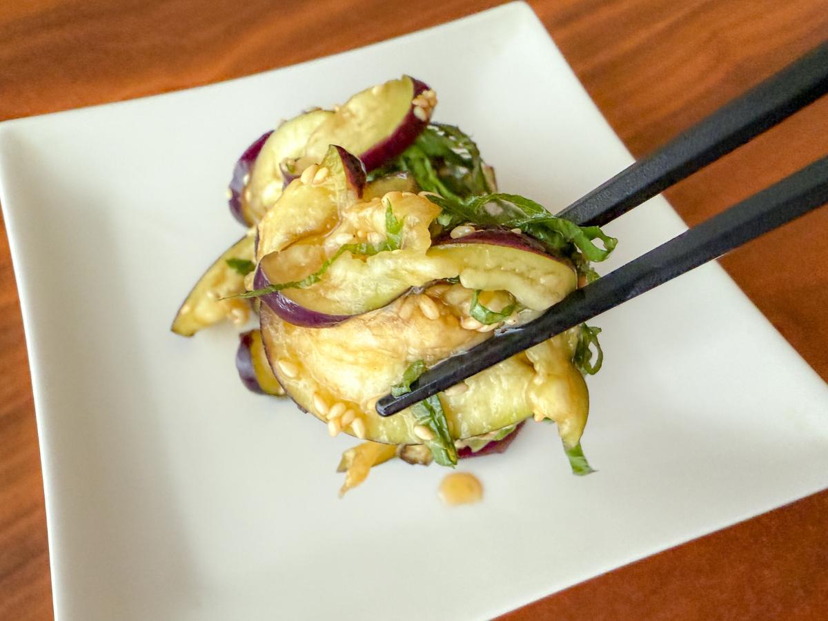 なすと大葉の甘酢和え(箸上げ)