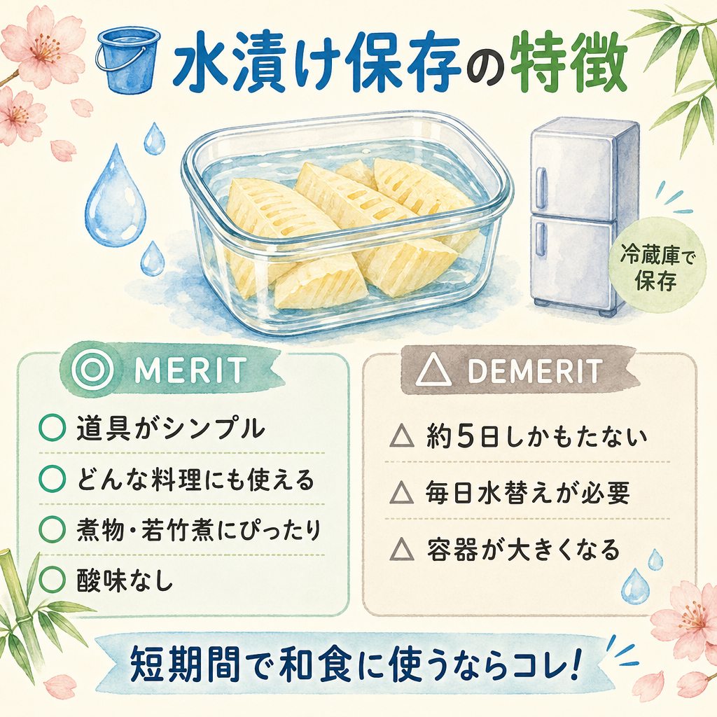 水漬け保存の特徴