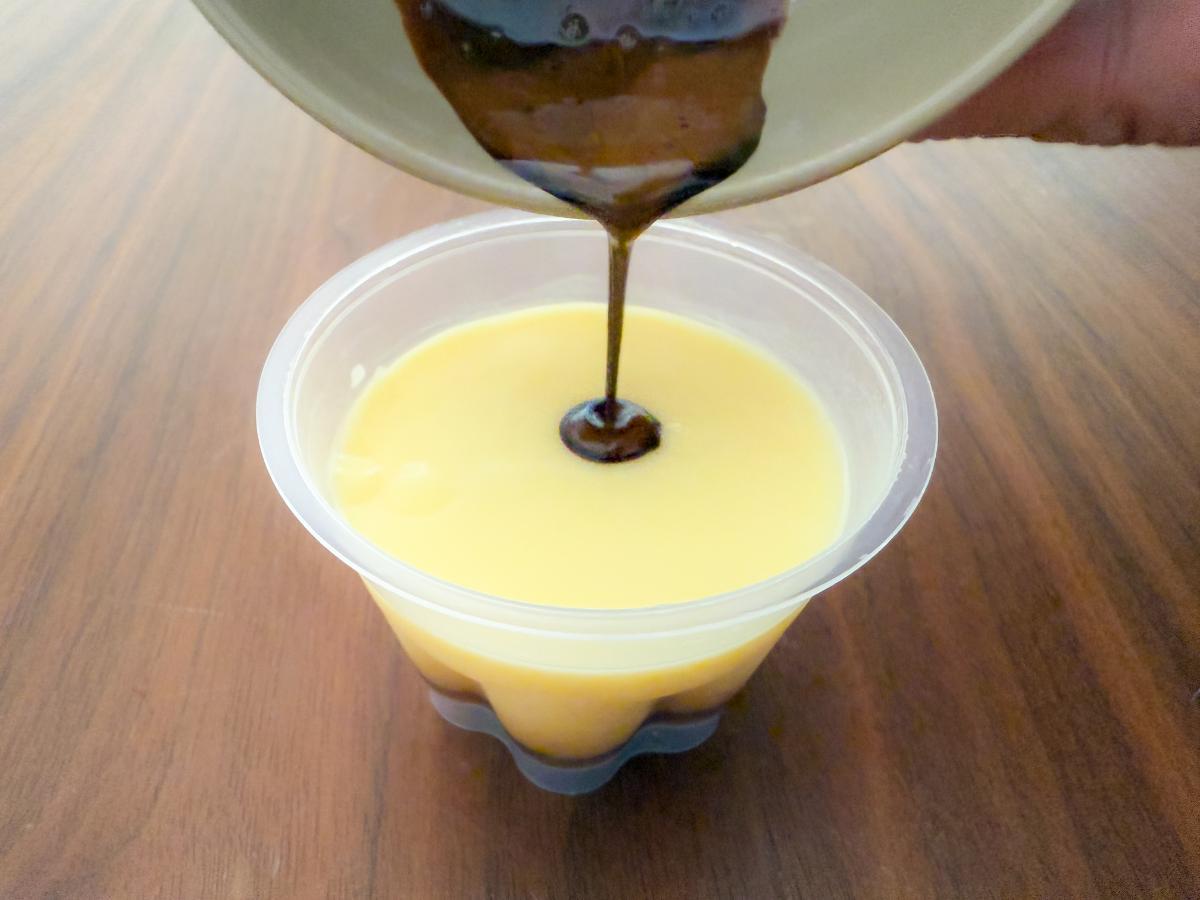 プリンにかける