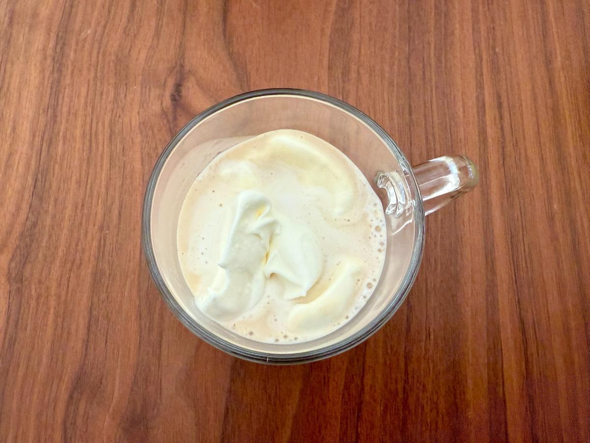 ウインナーコーヒーの仕上がり