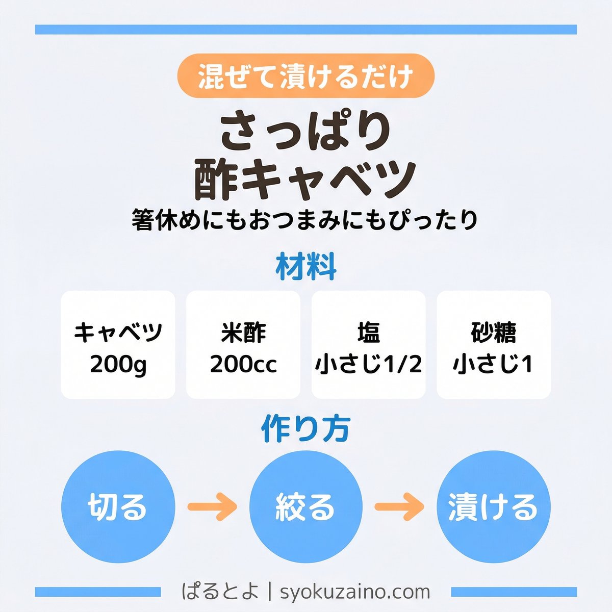 酢キャベツ 材料と作り方