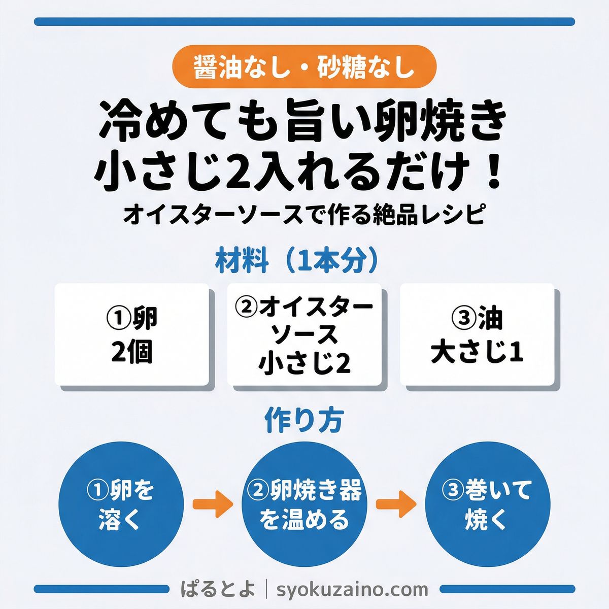 オイスターソース卵焼きのレシピ情報