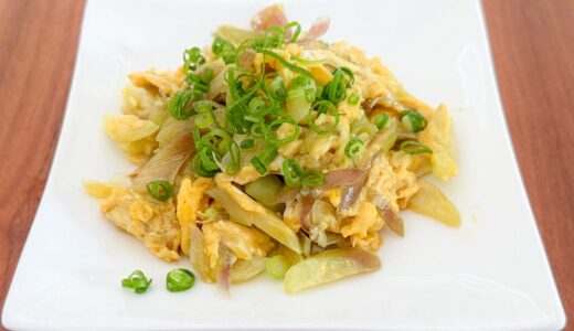 「みょうがと卵の簡単炒め！」麺つゆで作る香りのよい副菜