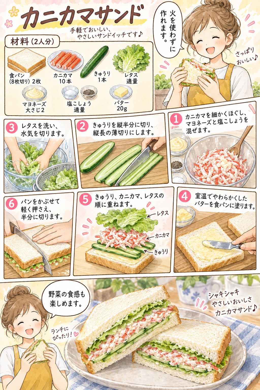 漫画 カニカマサンド