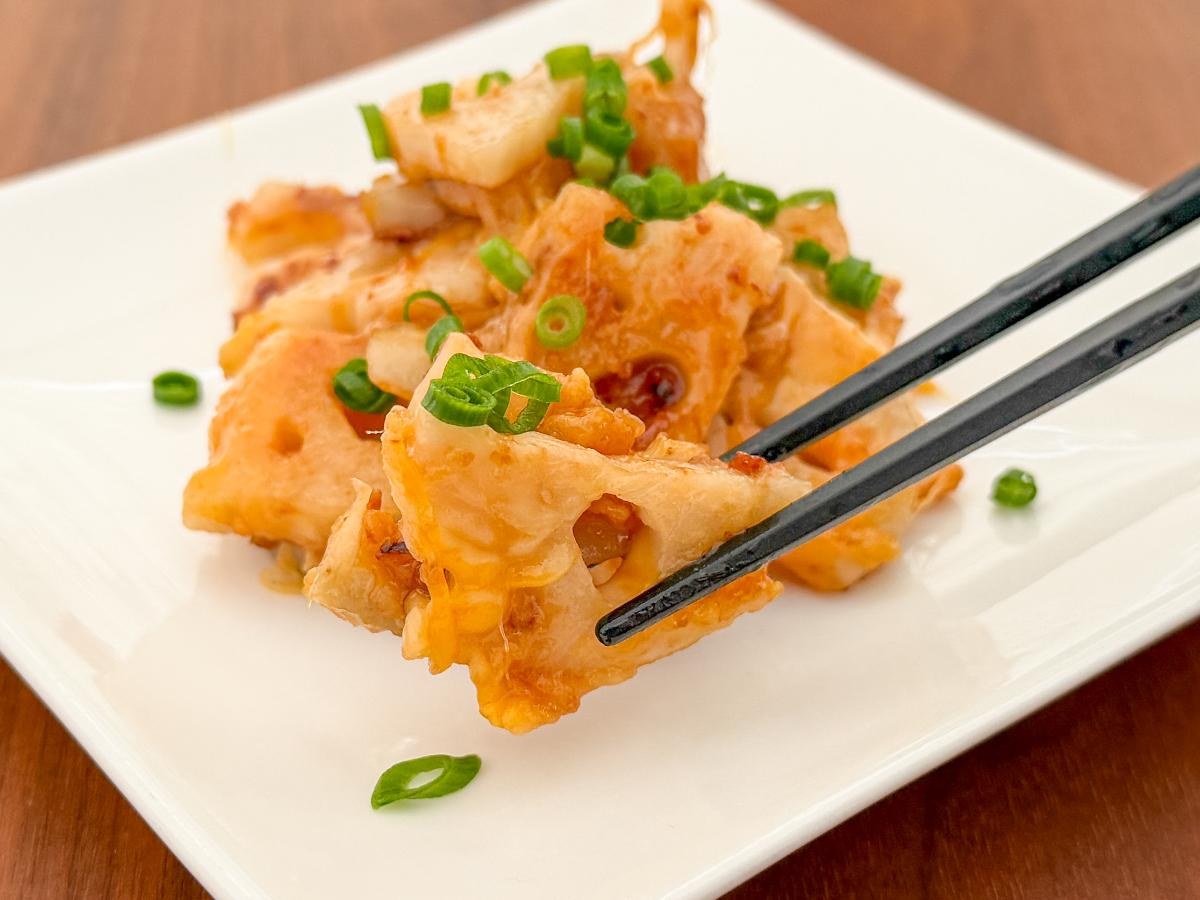 れんこんの味噌チーズ炒め